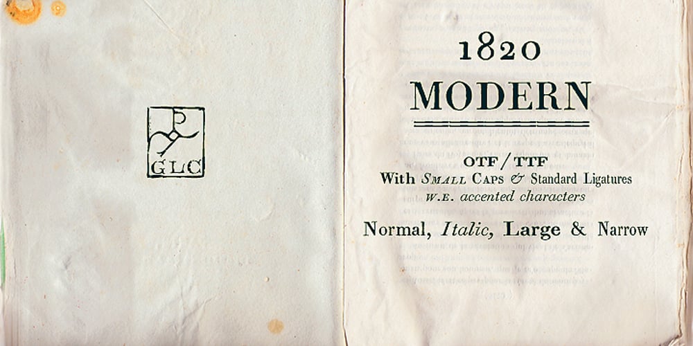 1820 Modern font
