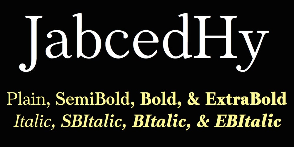 JabcedHy font