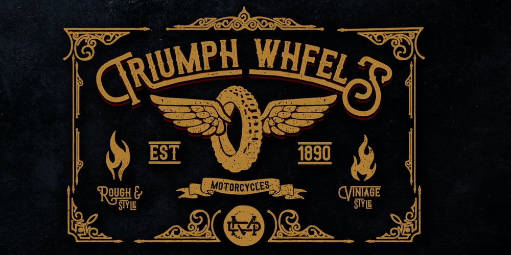 Triumph wheels font