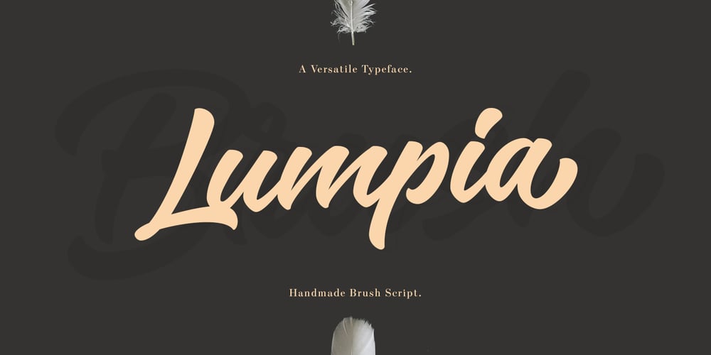 Lumpia Brush Script font