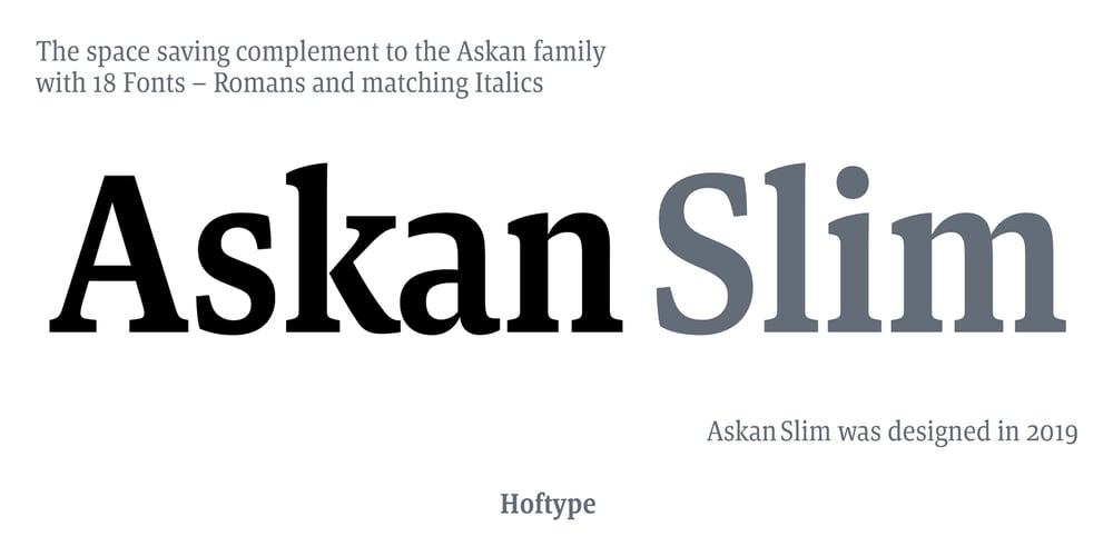 Askan Slim font