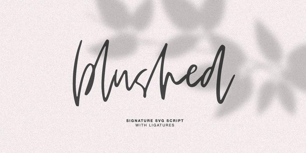 Blushed font