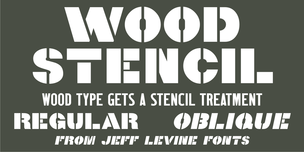 Wood Stencil font