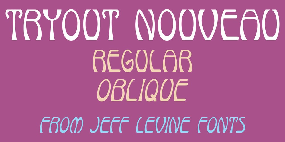 Tryout Nouveau JNL font
