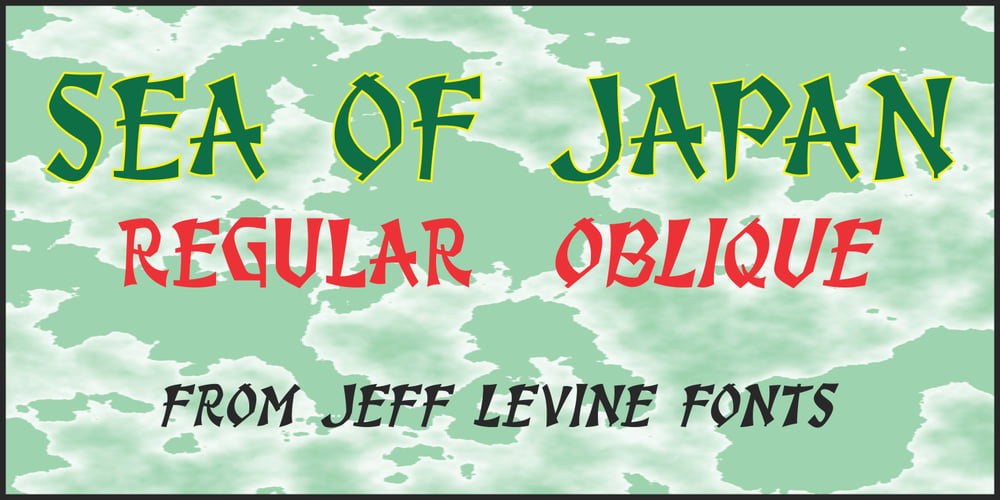 Sea of Japan JNL font