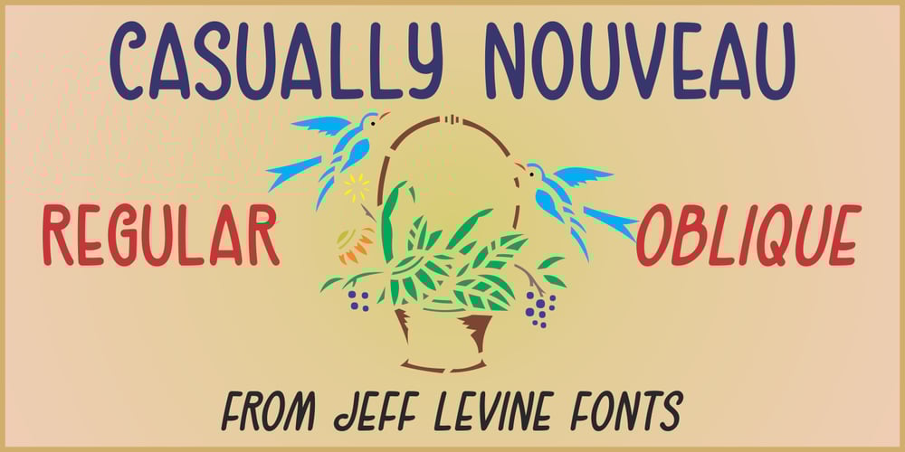 Casually Nouveau JNL font