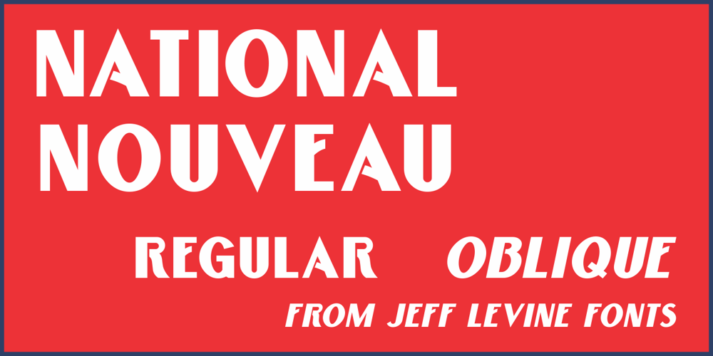 National Nouveau JNL font