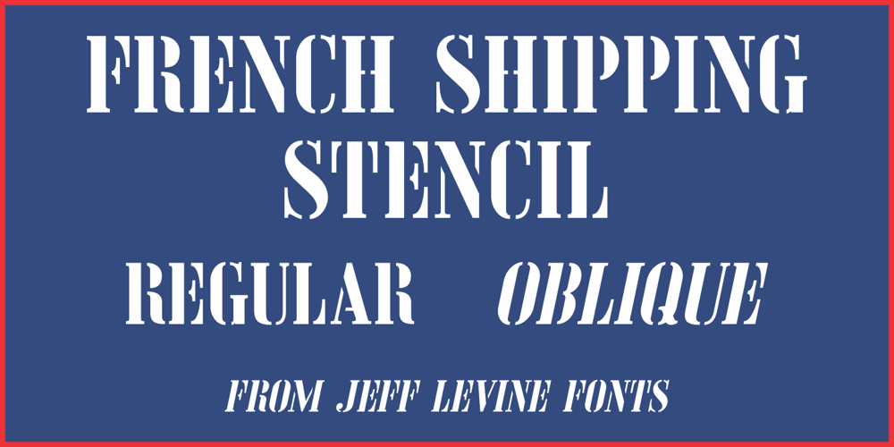 French Shipping Stencil JNL font
