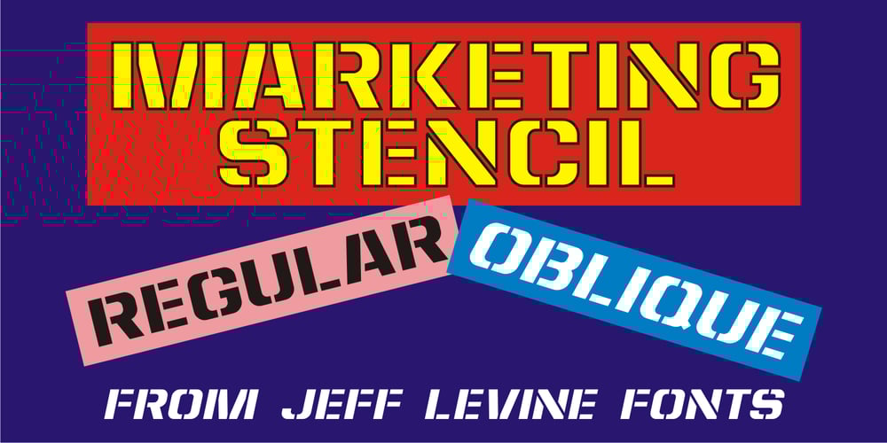 Marketing Stencil font