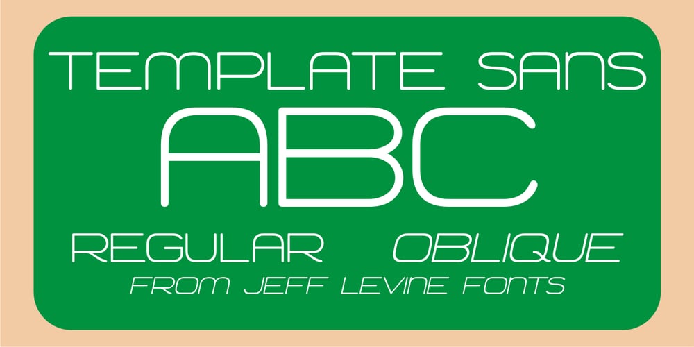 Template Sans font