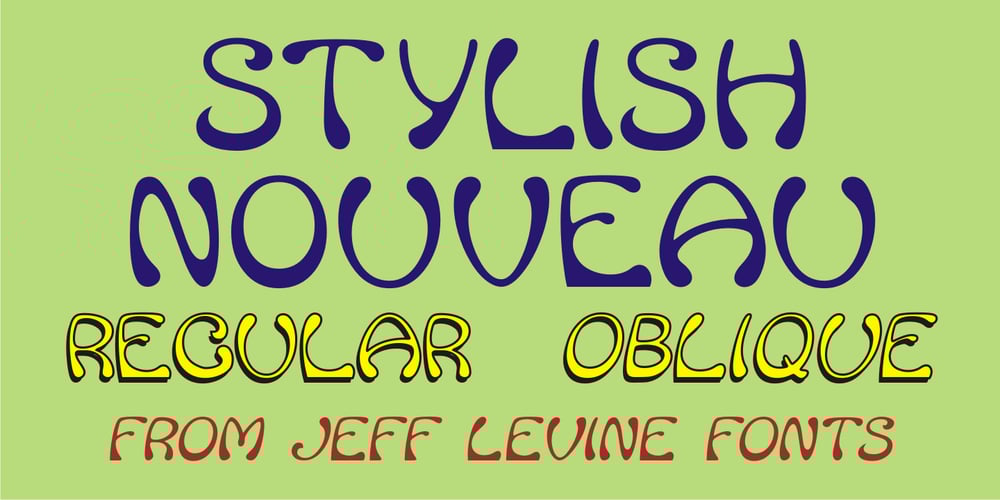 Stylish Nouveau JNL font