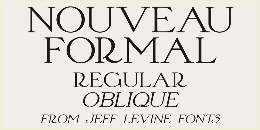 Nouveau Formal JNL font