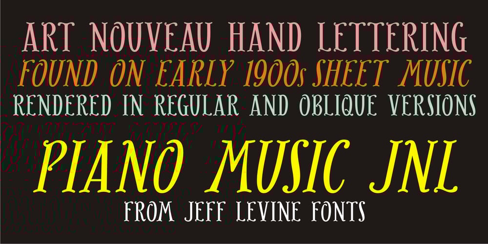 Piano Music JNL font