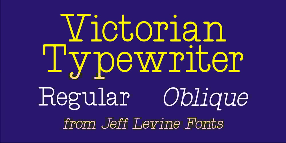 Victorian Typewriter JNL font