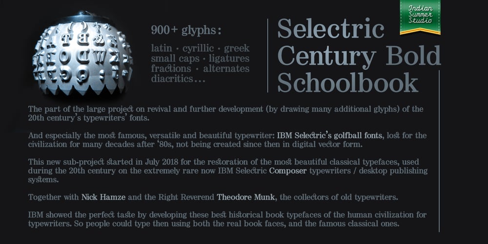 Selectric Century font