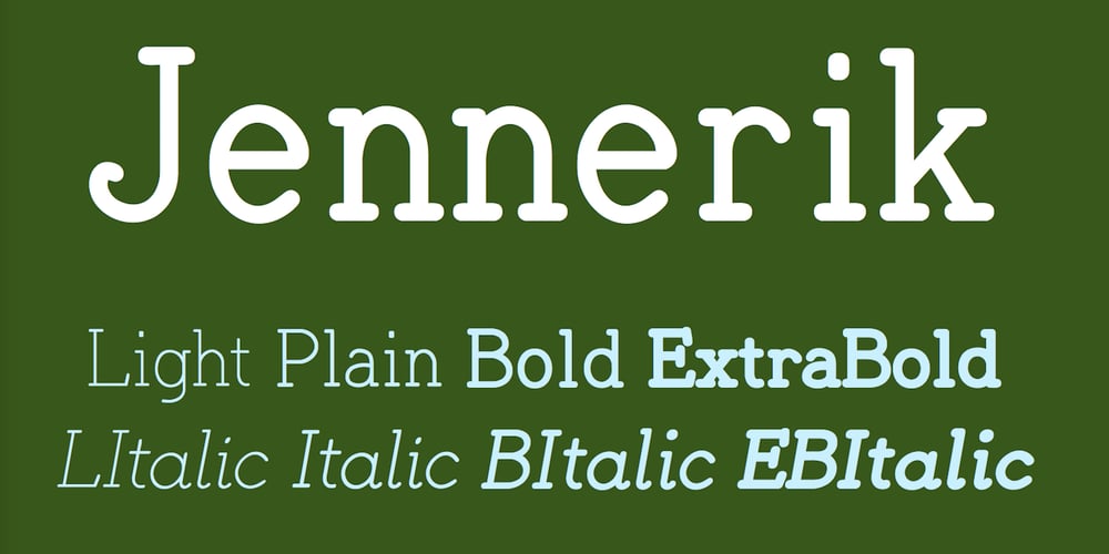 Jennerik font