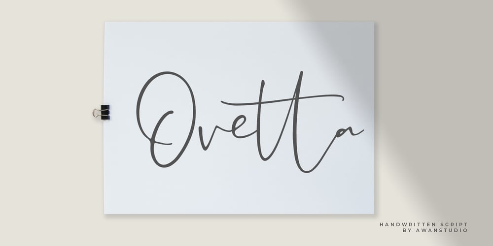 Ovetta font