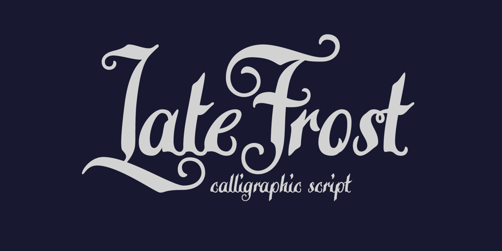 Late Frost font
