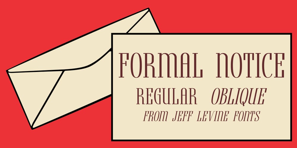 Formal Notice JNL font
