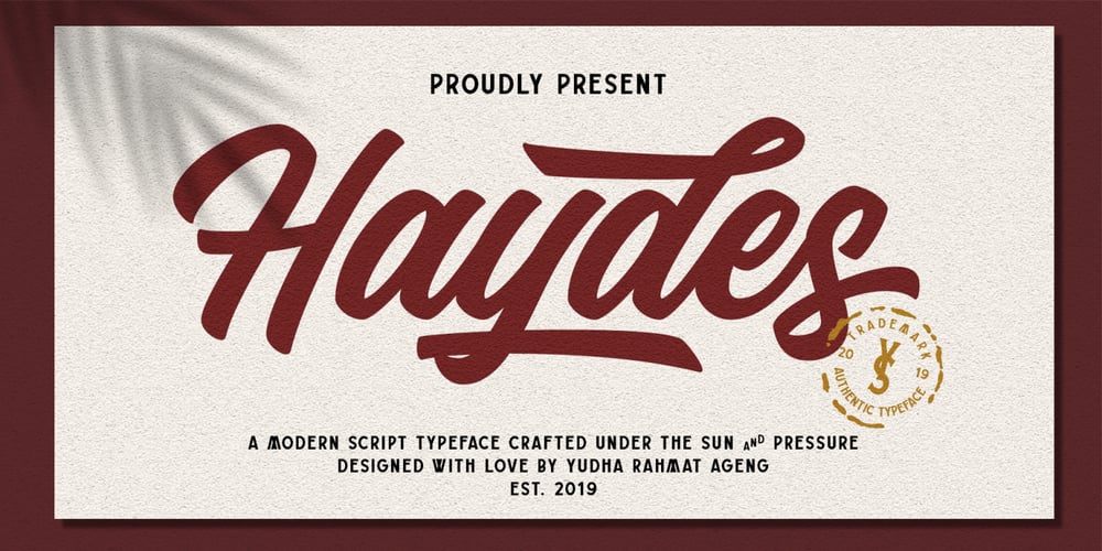 Haydes font
