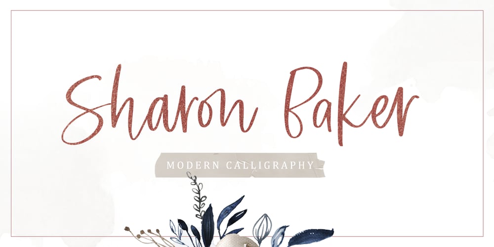 Sharon Baker font