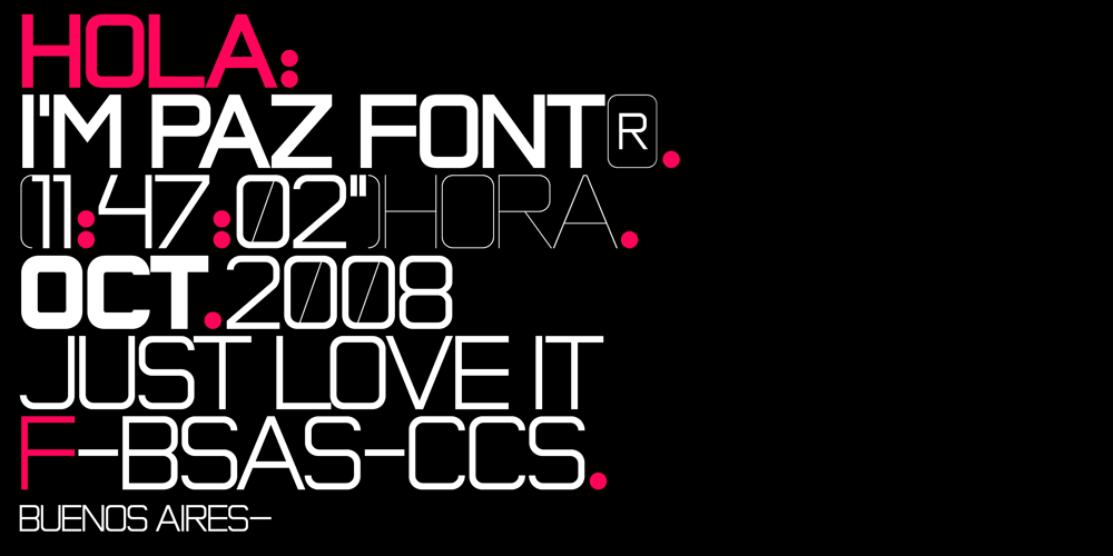 Paz font