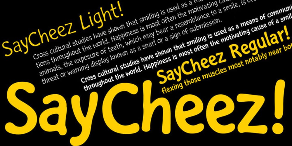 Saycheez font