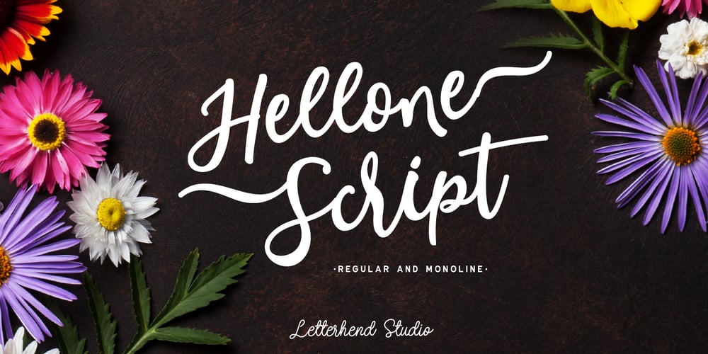 Hellone Script font