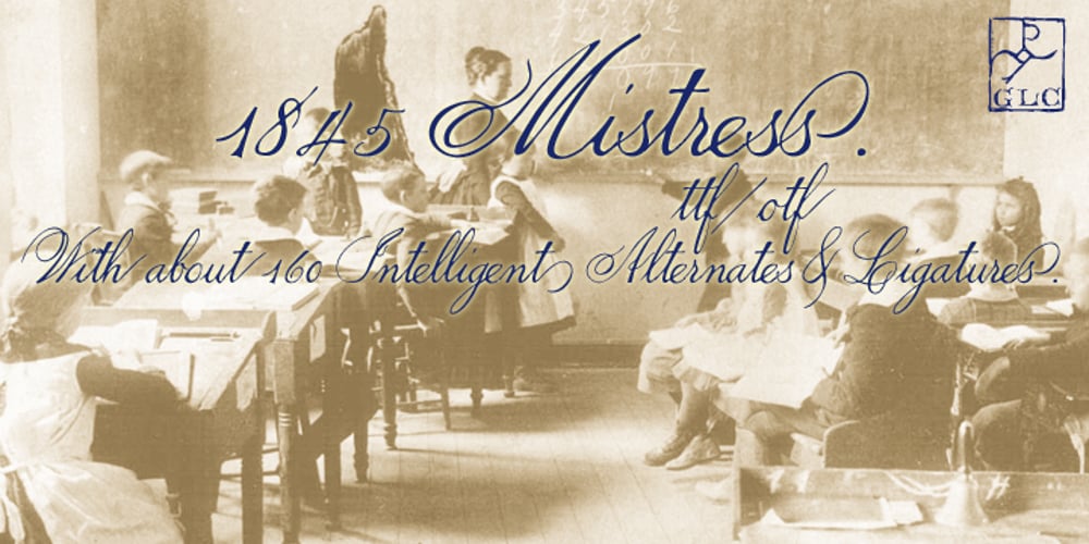 1845 Mistress font