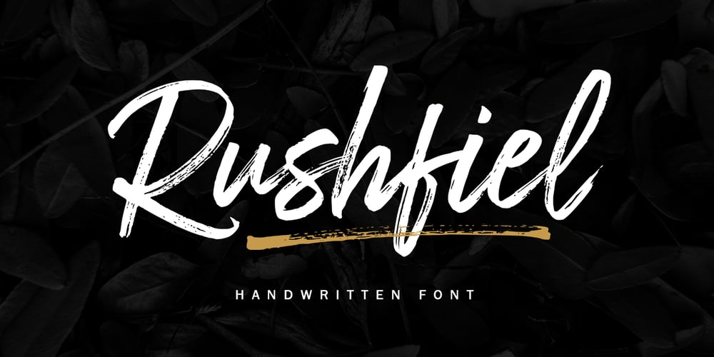 Rushfiel font