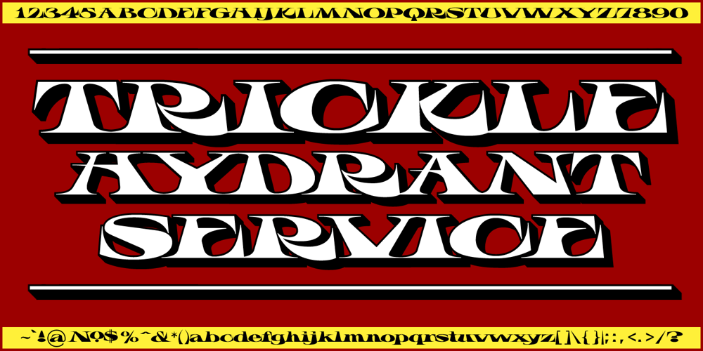 FWD Egyptian Tower font