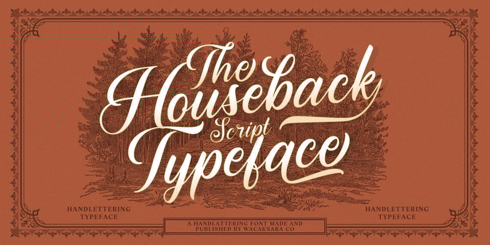 Houseback font