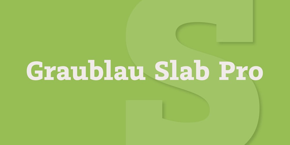 Graublau Slab Pro font