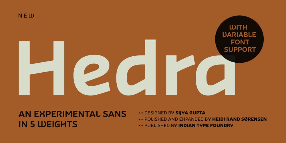 Hedra font