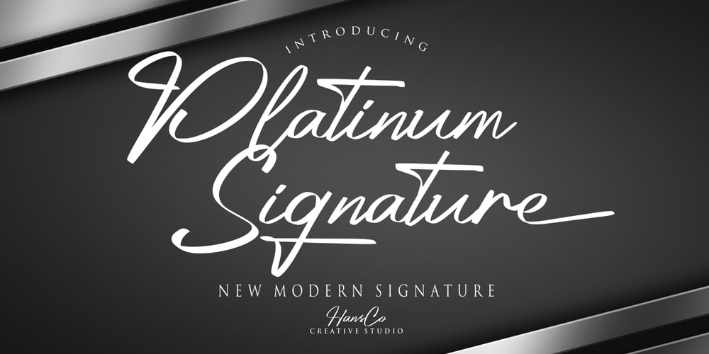 Platinum Signature font