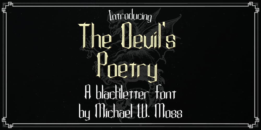 The Devils Poetry font