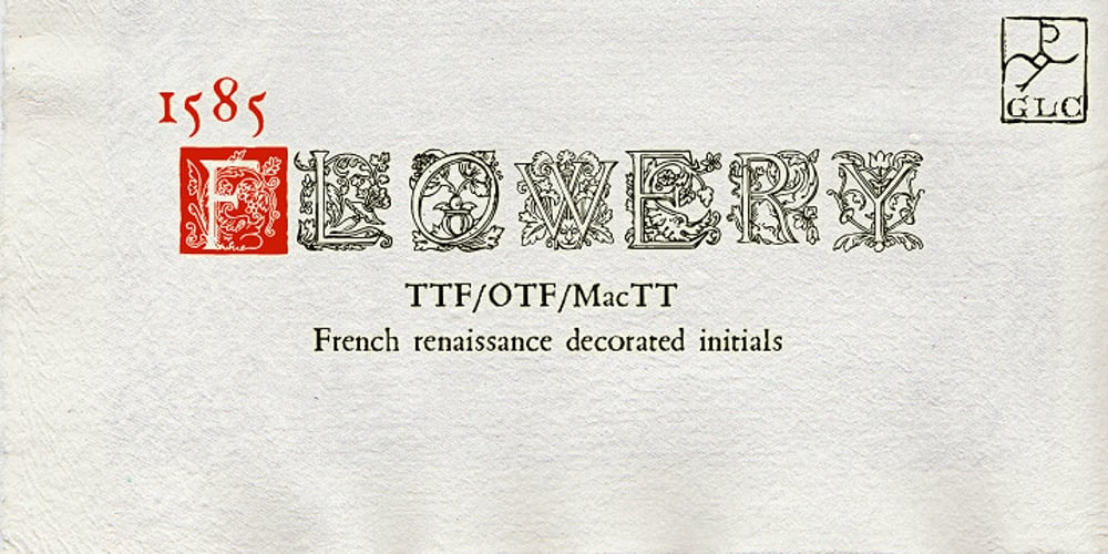 1585 Flowery font