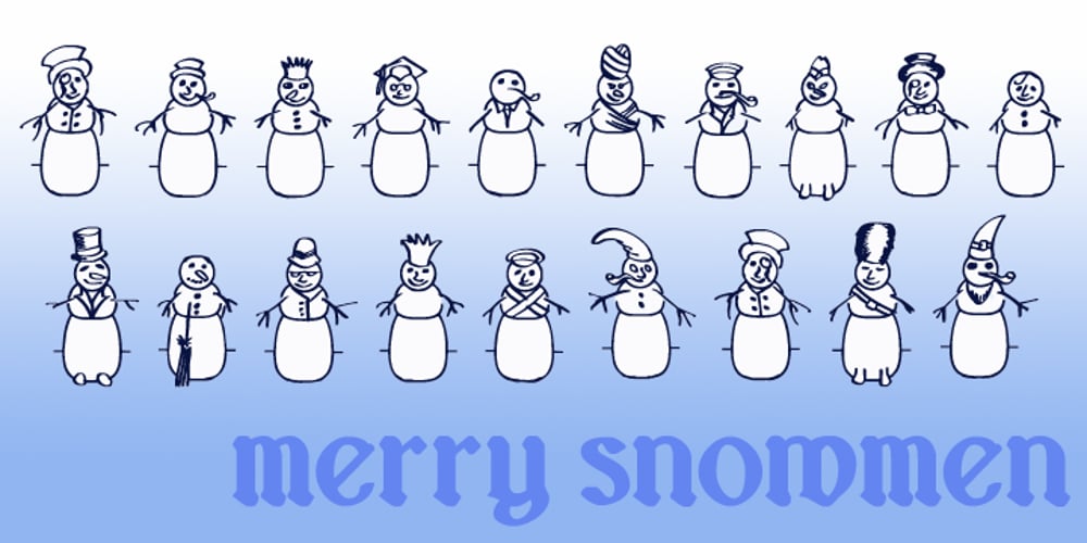 Merry Snowmen font