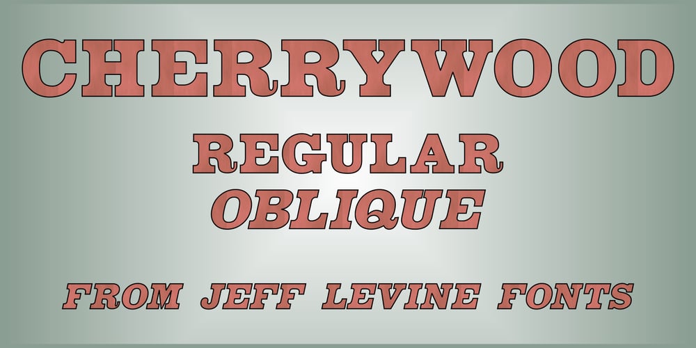 Cherrywood JNL font