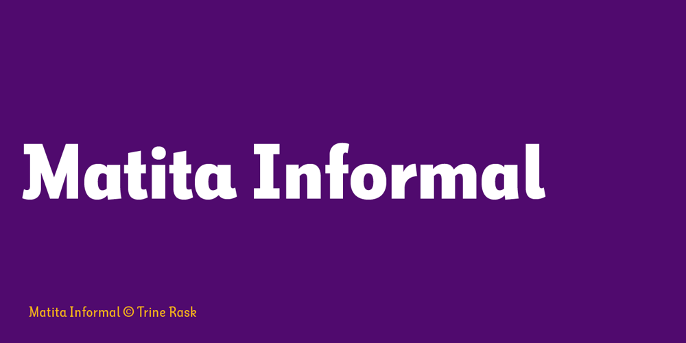 Matita Informal font