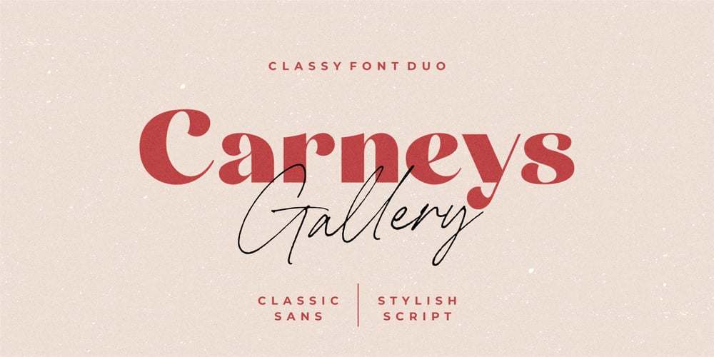 Carneys Gallery font