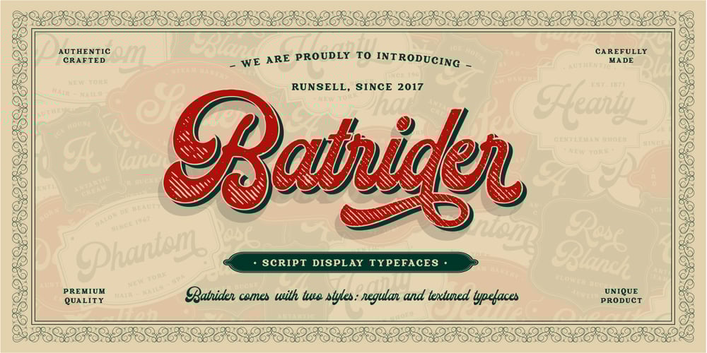 Batrider font