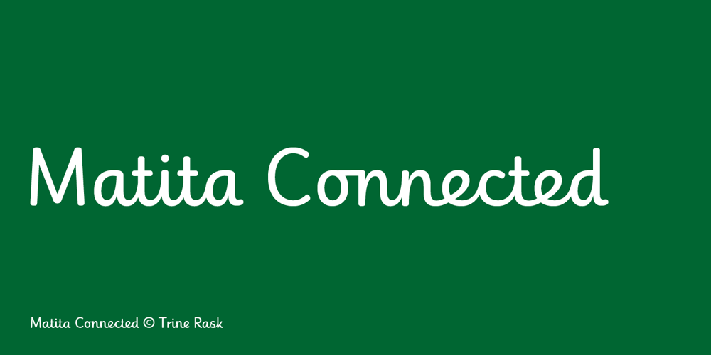Matita Connected font