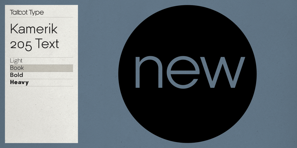 Kamerik 205 Text font