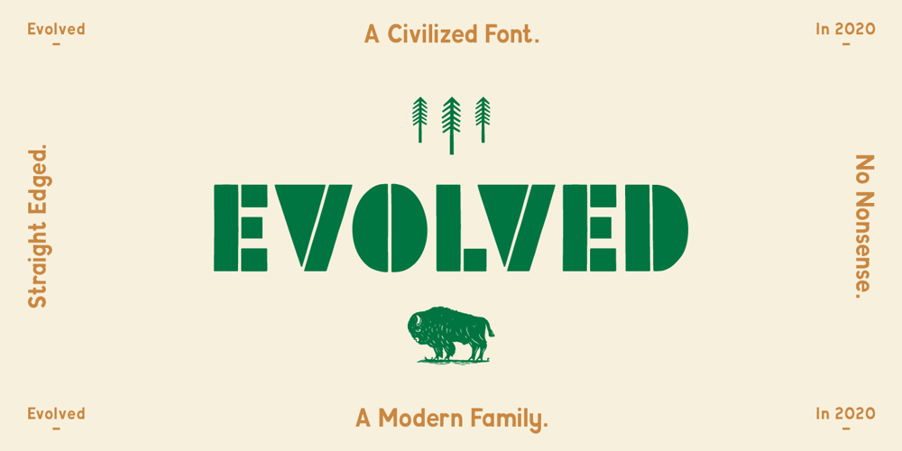 Evolved font