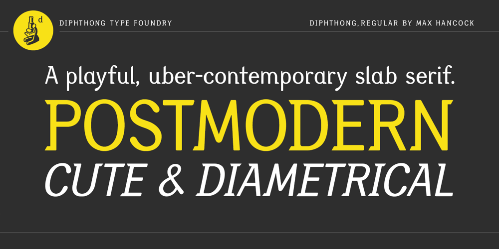 Diphthong font