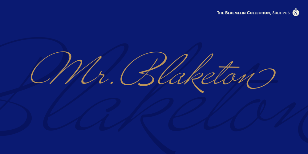 Mr Blaketon Pro font