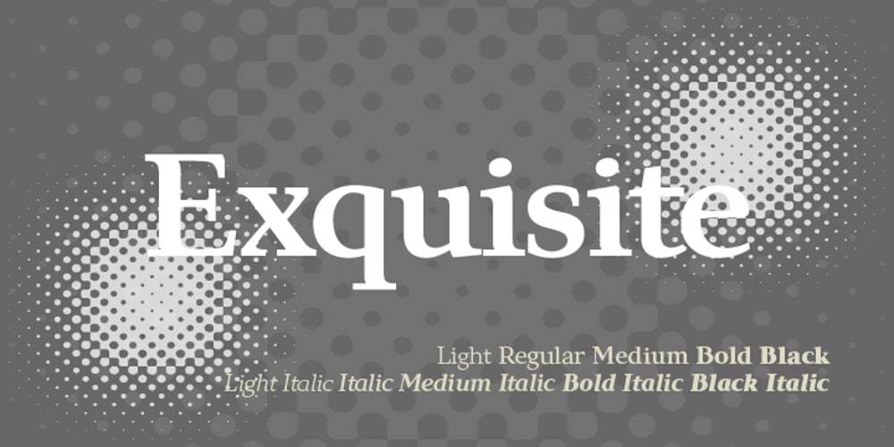 Exquisite Pro font