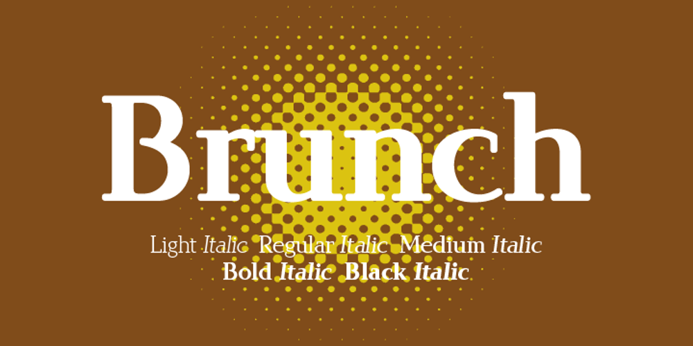 Brunch Pro font