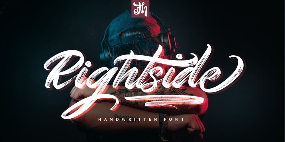 Rightside font